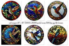 Hummingbird Wind Spinners, Stained Glass Style Wind Spinners Product Image 2
