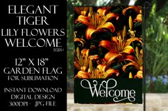Tiger Lily Flowers 12x18 Welcome Garden Flag Sublimation Product Image 1