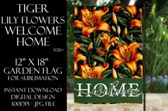 Tiger Lily Flowers 12x18 Welcome Home Garden Flag Design Product Image 1