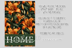 Tiger Lily Flowers 12x18 Welcome Home Garden Flag Design Product Image 2