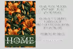 Tiger Lily Flowers 12x18 Welcome Home Garden Flag Design Product Image 2