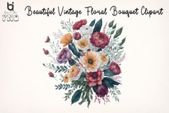 Beautiful Vintage Floral Bouquet Clipart, Mug Sublimation Product Image 10