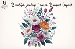 Beautiful Vintage Floral Bouquet Clipart, Mug Sublimation Product Image 11