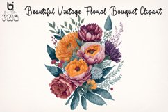 Beautiful Vintage Floral Bouquet Clipart, Mug Sublimation Product Image 15