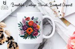 Beautiful Vintage Floral Bouquet Clipart, Mug Sublimation Product Image 3