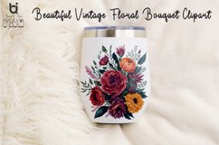 Beautiful Vintage Floral Bouquet Clipart, Mug Sublimation Product Image 6