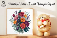 Beautiful Vintage Floral Bouquet Clipart, Mug Sublimation Product Image 8