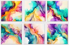 Vivid Watercolor Backgrounds, 15x15 Alcohol and Ink Papers Product Image 2