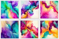 Vivid Watercolor Backgrounds, 15x15 Alcohol and Ink Papers Product Image 3