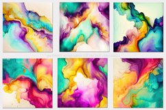 Vivid Watercolor Backgrounds, 15x15 Alcohol and Ink Papers Product Image 5