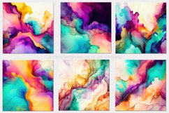 Vivid Watercolor Backgrounds, 15x15 Alcohol and Ink Papers Product Image 6