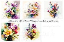 Watercolor Flowers Wind Spinner | Floral Sublimation Spinner Product Image 2