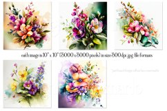 Watercolor Flowers Wind Spinner | Floral Sublimation Spinner Product Image 2