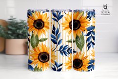 Beautiful Sunflower Pattern Sublimation Tumbler Design Product Image 13