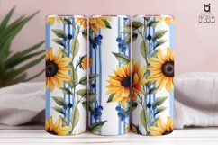 Beautiful Sunflower Pattern Sublimation Tumbler Design Product Image 2