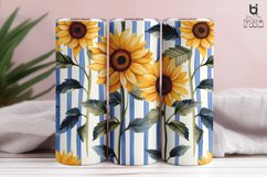 Beautiful Sunflower Pattern Sublimation Tumbler Design Product Image 4
