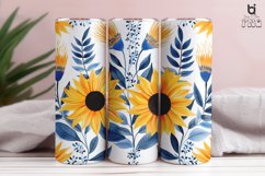 Beautiful Sunflower Pattern Sublimation Tumbler Design Product Image 8