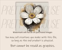 Watercolor White Flowers Straight &amp; Tapered Skinny Tumbler Product Image 3