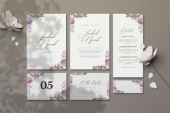 beautiful wedding card invitation set with peonies flower Product Image 1