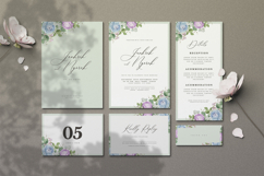 beautiful wedding card invitation set with roses flower Product Image 1