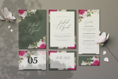 beautiful wedding card invitation with roses flower Product Image 1