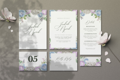beautiful wedding card invitation with roses flower wreath Product Image 1