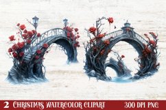 Beautiful Winter Roses Clipart, Christmas Rose Clipart Product Image 1