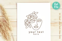 Beautiful Woman Drawing Cut File For Logo Making