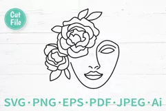 Beautiful Woman Drawing SVG