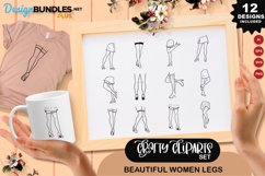 Beautiful Women Legs Clipart Set Product Image 1