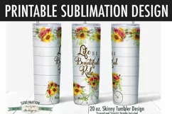 20 oz Skinny Tumbler Sublimation | Beautiful Ride | Bicycle Product Image 3