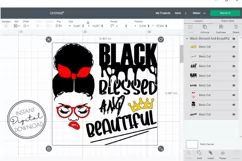 Beautirful Black Blessed Woman SVG Afro Melanin Messy Bun