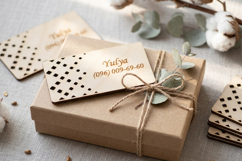 Business card with engraving. Plywood business card. Product Image 5