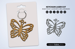 Butterfly Keychain Laser Cut SVG Product Image 2