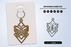 Butterfly Keychain Laser Cut SVG Product Image 2