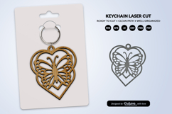 Butterfly Keychain Laser Cut SVG Product Image 4