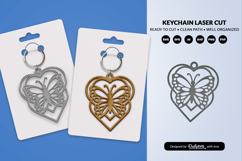 Butterfly Keychain Laser Cut SVG Product Image 2