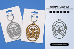 Butterfly Keychain Laser Cut SVG Product Image 2