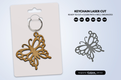 Butterfly Keychain Laser Cut SVG Product Image 3
