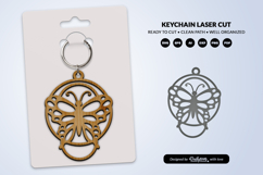 Butterfly Keychain Laser Cut SVG Product Image 4