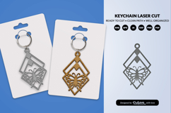 Butterfly Keychain Laser Cut SVG Product Image 2
