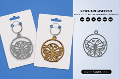 Butterfly Keychain Laser Cut SVG Product Image 2