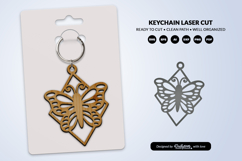 Butterfly Keychain Laser Cut SVG Product Image 2