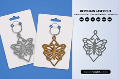 Butterfly Keychain Laser Cut SVG Product Image 1