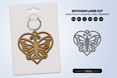 Butterfly Keychain Laser Cut SVG Product Image 5