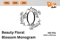 Beauty Floral Blossom Monogram Product Image 1