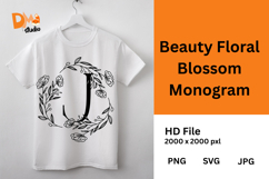 Beauty Floral Blossom Monogram Product Image 1