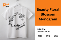Beauty Floral Blossom Monogram Product Image 1