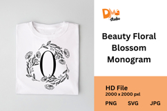 Beauty Floral Blossom Monogram Product Image 1