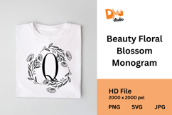 Beauty Floral Blossom Monogram Product Image 1